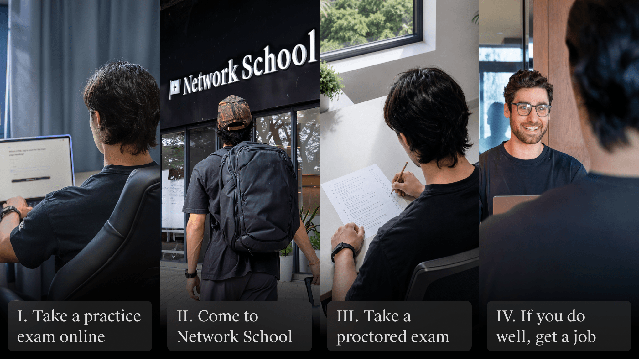 Network School exam and campus process