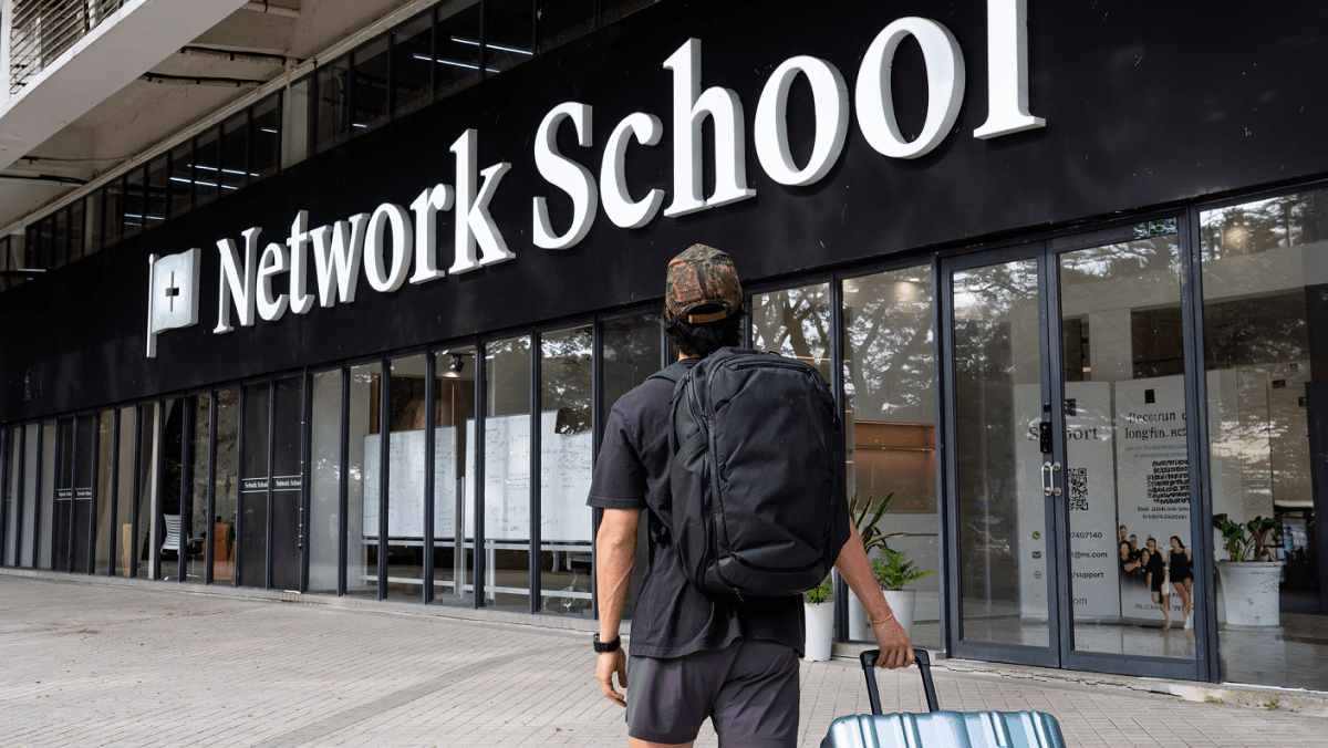 A person arriving at Network School